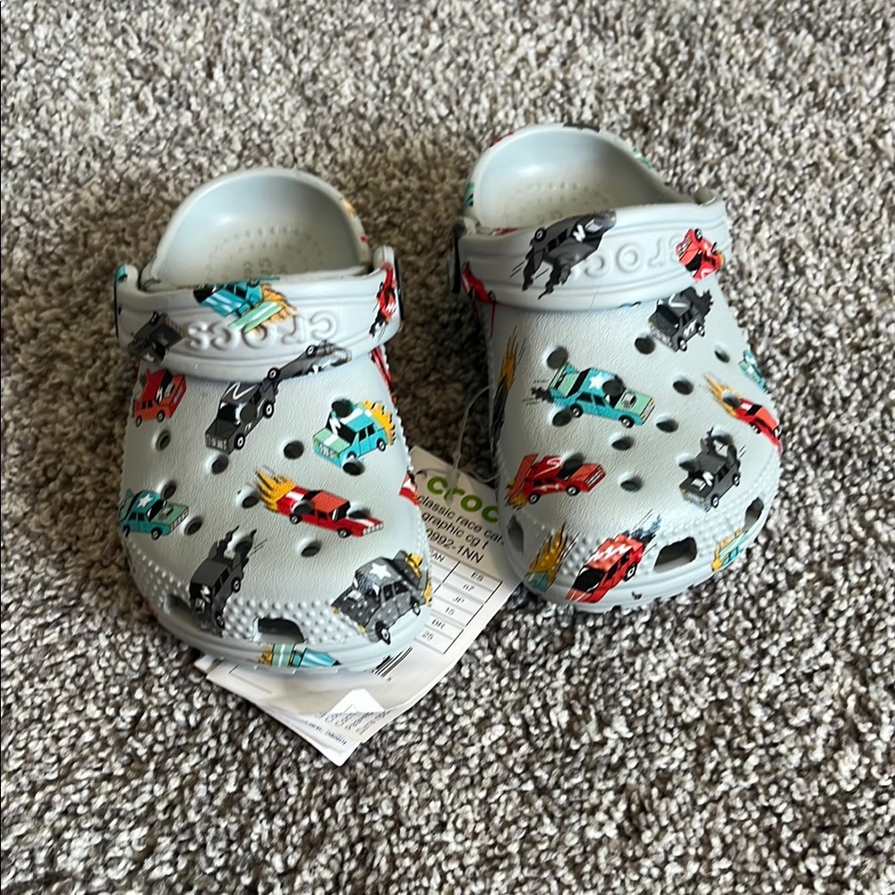 Crocs New With Tags Classic Race Cars Size C7